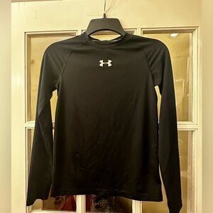 Boys Under Armour Heat Gear Fitted Youth Large Black